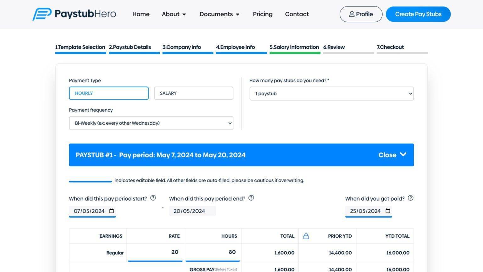 PDF Paystub Generator - Create Paystubs Instantly | PaystubHero