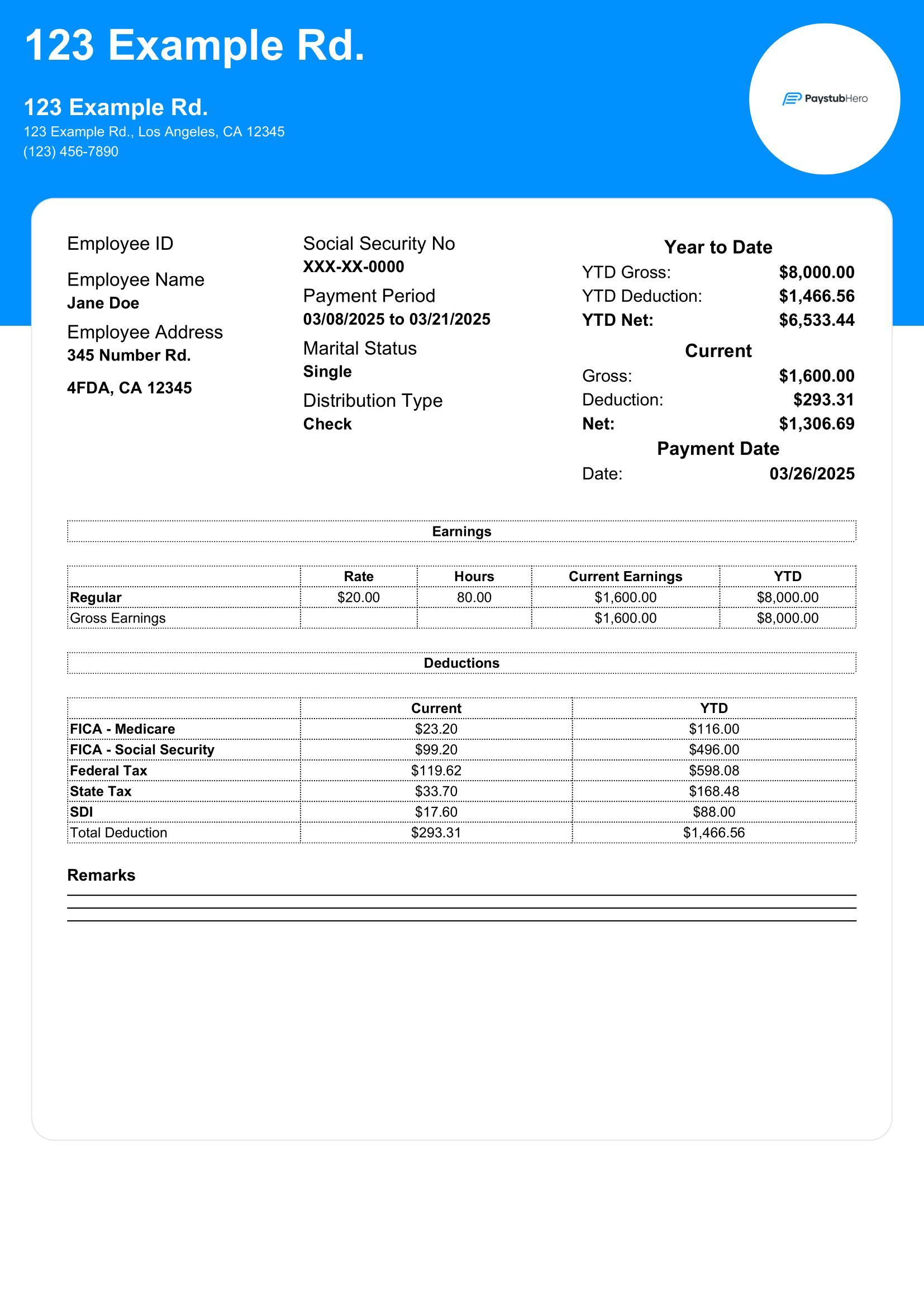 Paystub 10-1