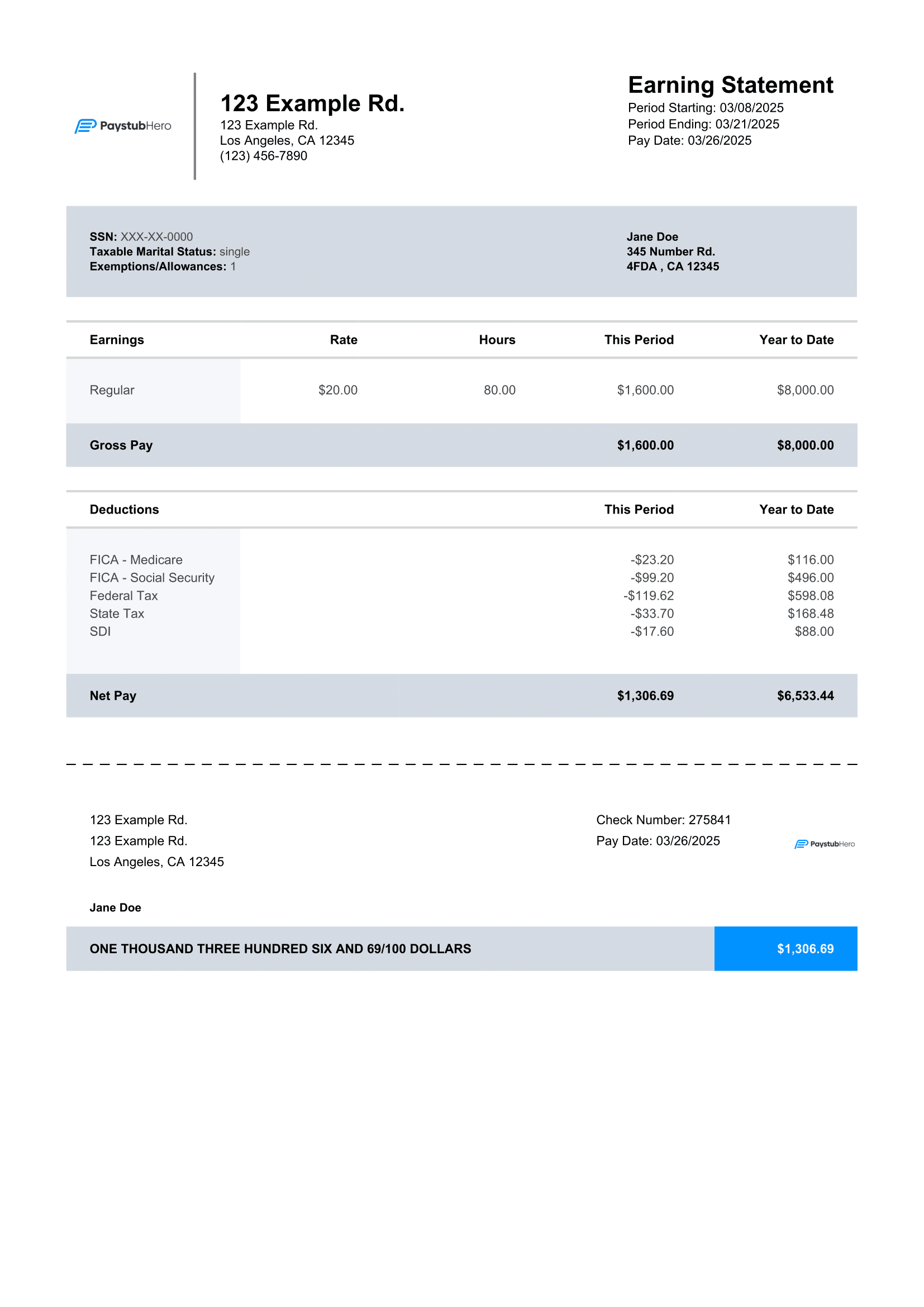 Paystub 4-1